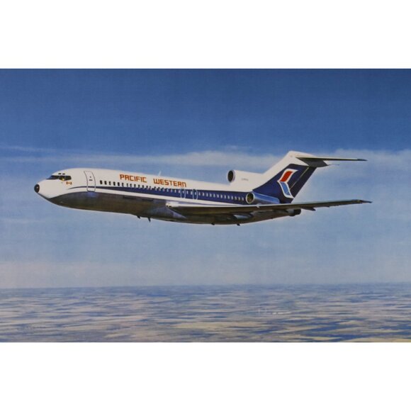 Pacific Western airplane small art poster, vintage aviation print - Picture 3 of 3